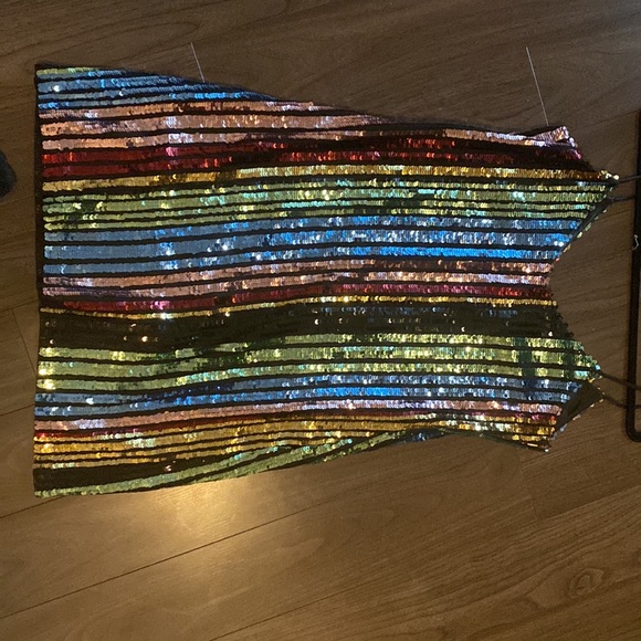 Coloured mini dress for special occasions or new years. - Picture 2 of 3